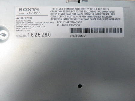 Sony XAV-1500 Touch Screen Digital Receiver - Free Shipping