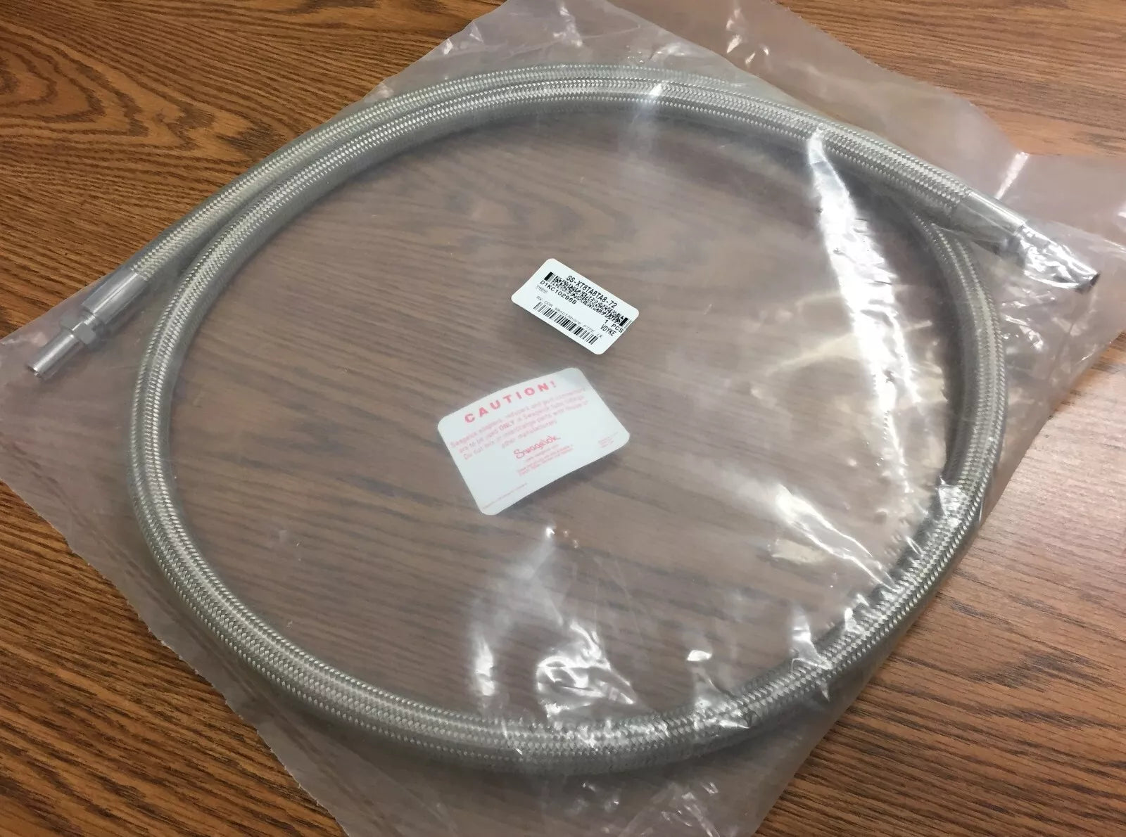 Swagelok SS-XT8TA8TA8-72 Smooth Bore PTFE Hose 0.50T x 72” L SS Braided-XT Seri