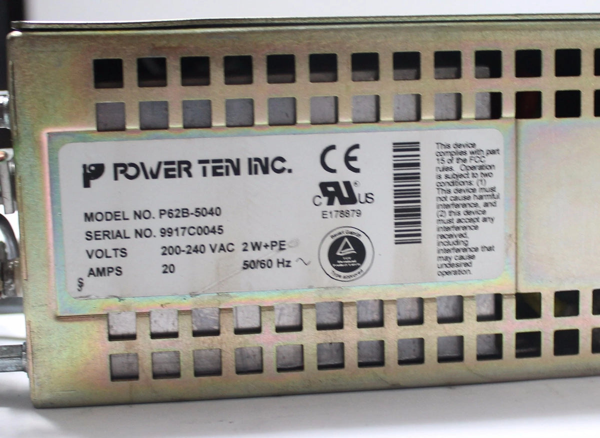 Power Ten P62B-5040 0-50V 40A 2kW High Power DC Power Supply