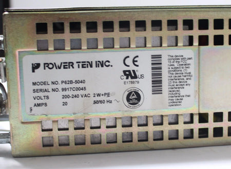 Power Ten P62B-5040 0-50V 40A 2kW High Power DC Power Supply