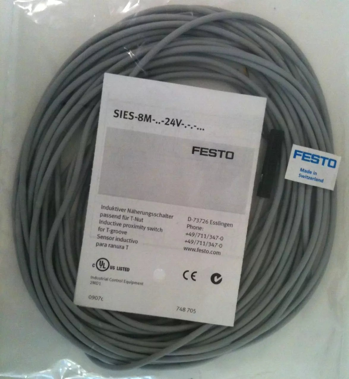 Festo SIES-8M-PS-24V-K-7, 5-OE 551386 Proximity Sensors with 8M Cable