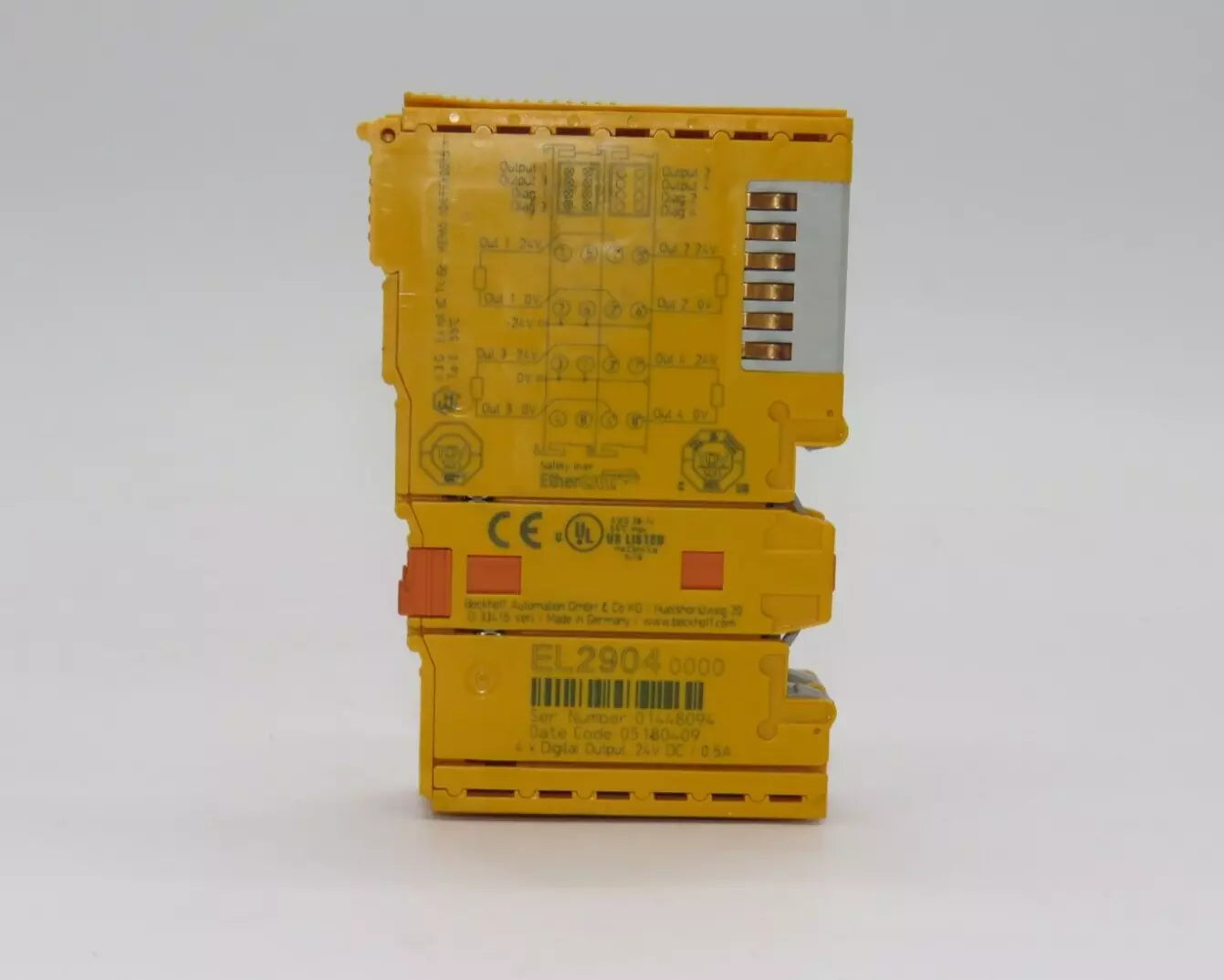 Beckhoff EL2904 EtherCAT Terminal 4-Channel Digital Output 24 VDC TwinSAFE 2 Pcs