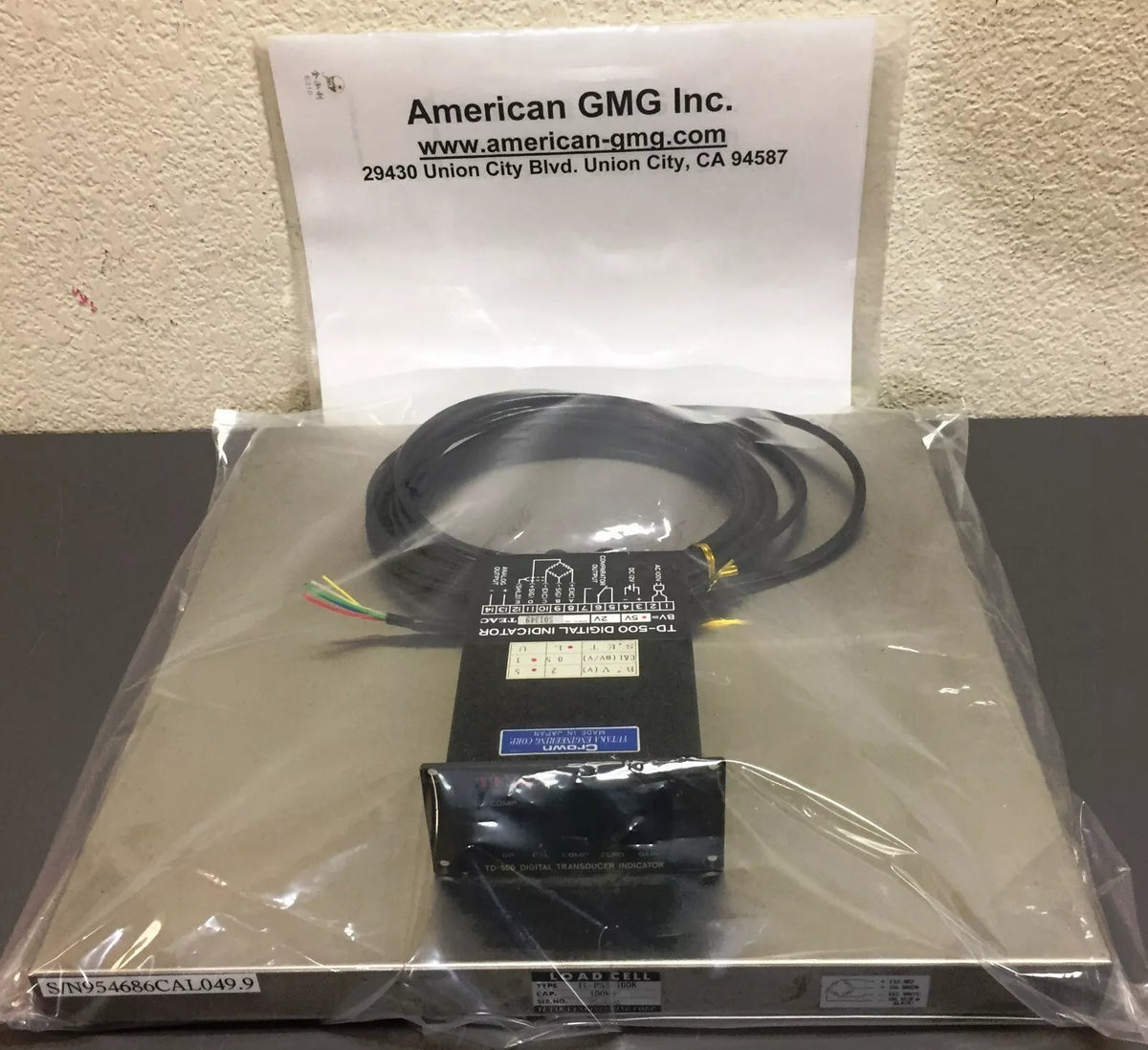 Yutaka TL-PS3-100K Load Cell Scale with Teac TD-500 Digital Transducer Indicator