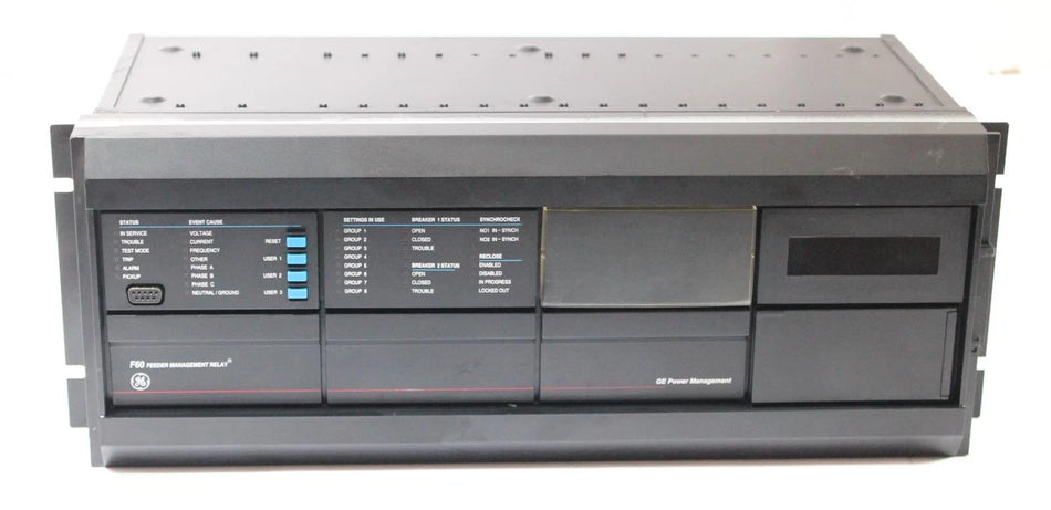 GE Multilin F60 Feeder Relay w 6G DIGITAL CONTROL I/O, CTVT, CPU & Power Modules