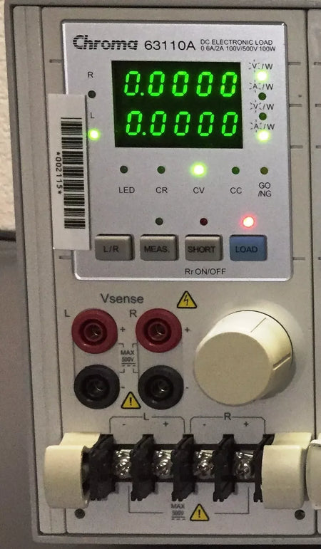Chroma 63110A DC Electronic Load Module 0.6A-2A, 100V-500V, 100W