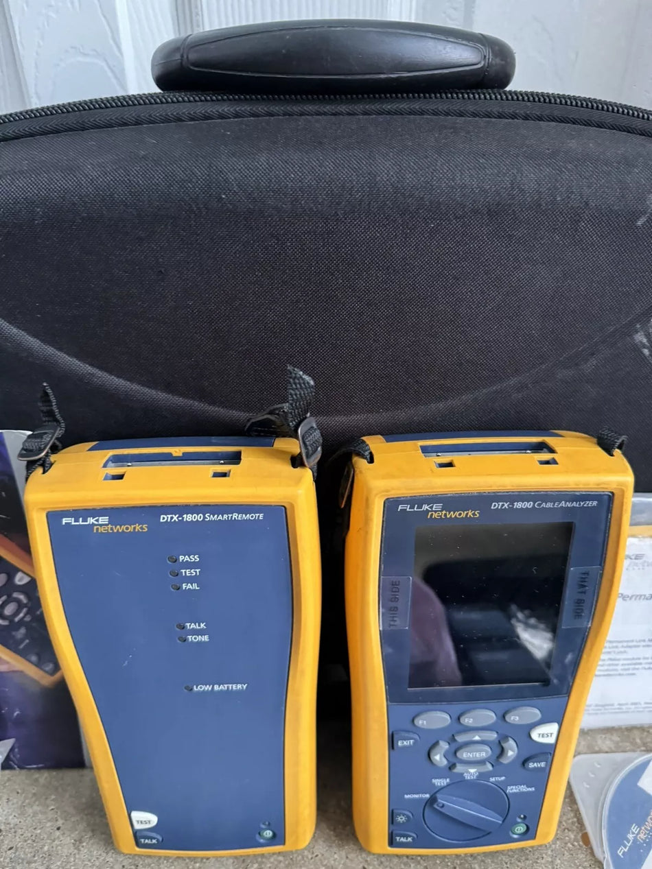 Fluke Networks DTX-1800 Cat6 Cat6a Cable Tester Analyzer Kit