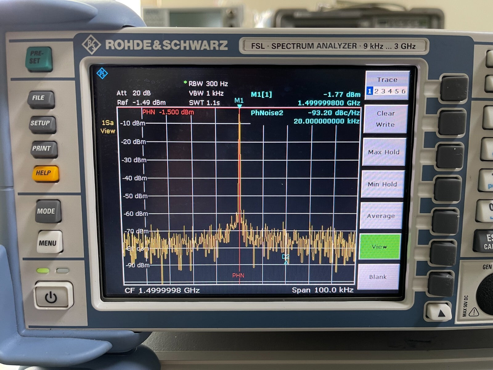 Rohde & Schwarz FSL3 Spectrum Analyzer 9 kHz - 3 GHz _ 0773 - XG eqpt