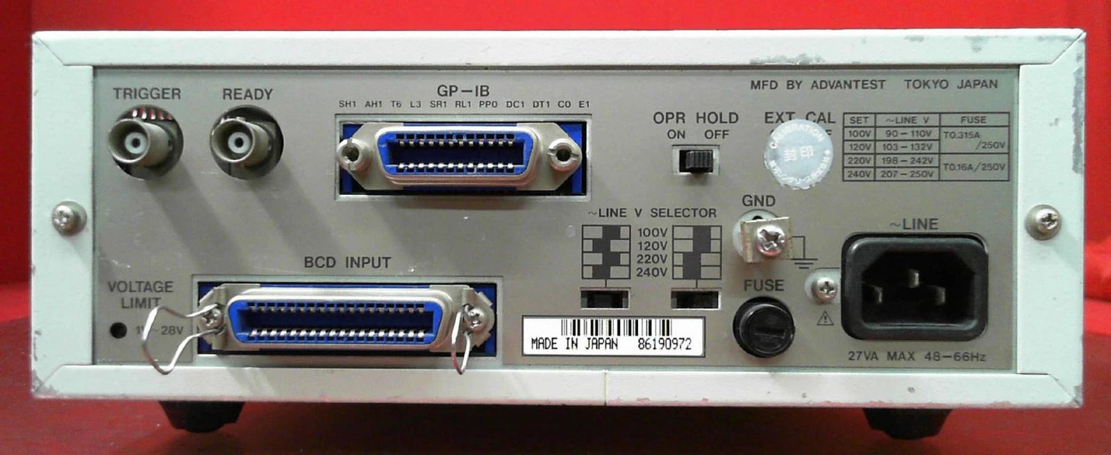 ADVANTEST R6144 Voltage/Current Generator 86190972