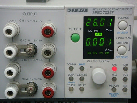 KIKUSUI SPEC70237 4ch 25V 3A,16V +-1A, 6V 2A DC Power Supply