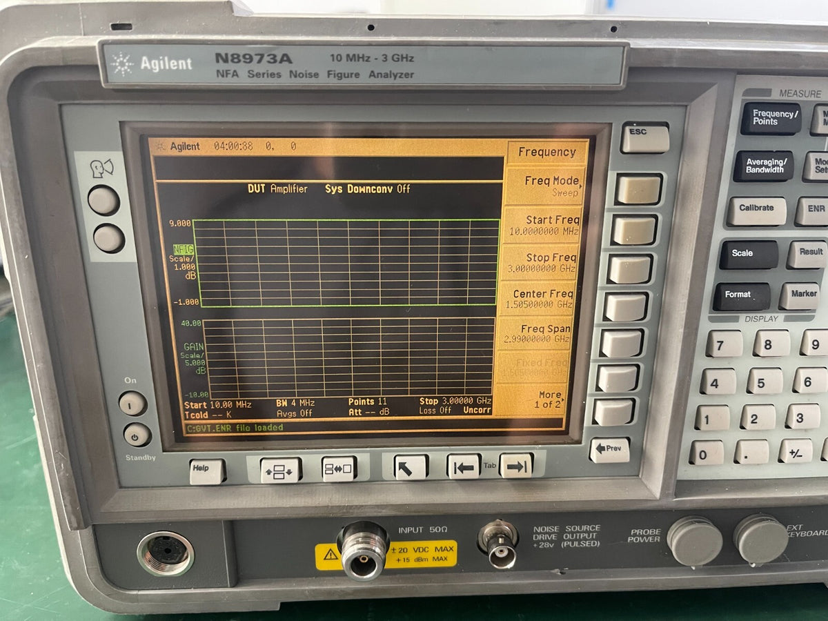 Agilent N8973A 10 MHz - 3 GHz Noise Figure Analyzer w/ 1D5 _0239 - XG eqpt