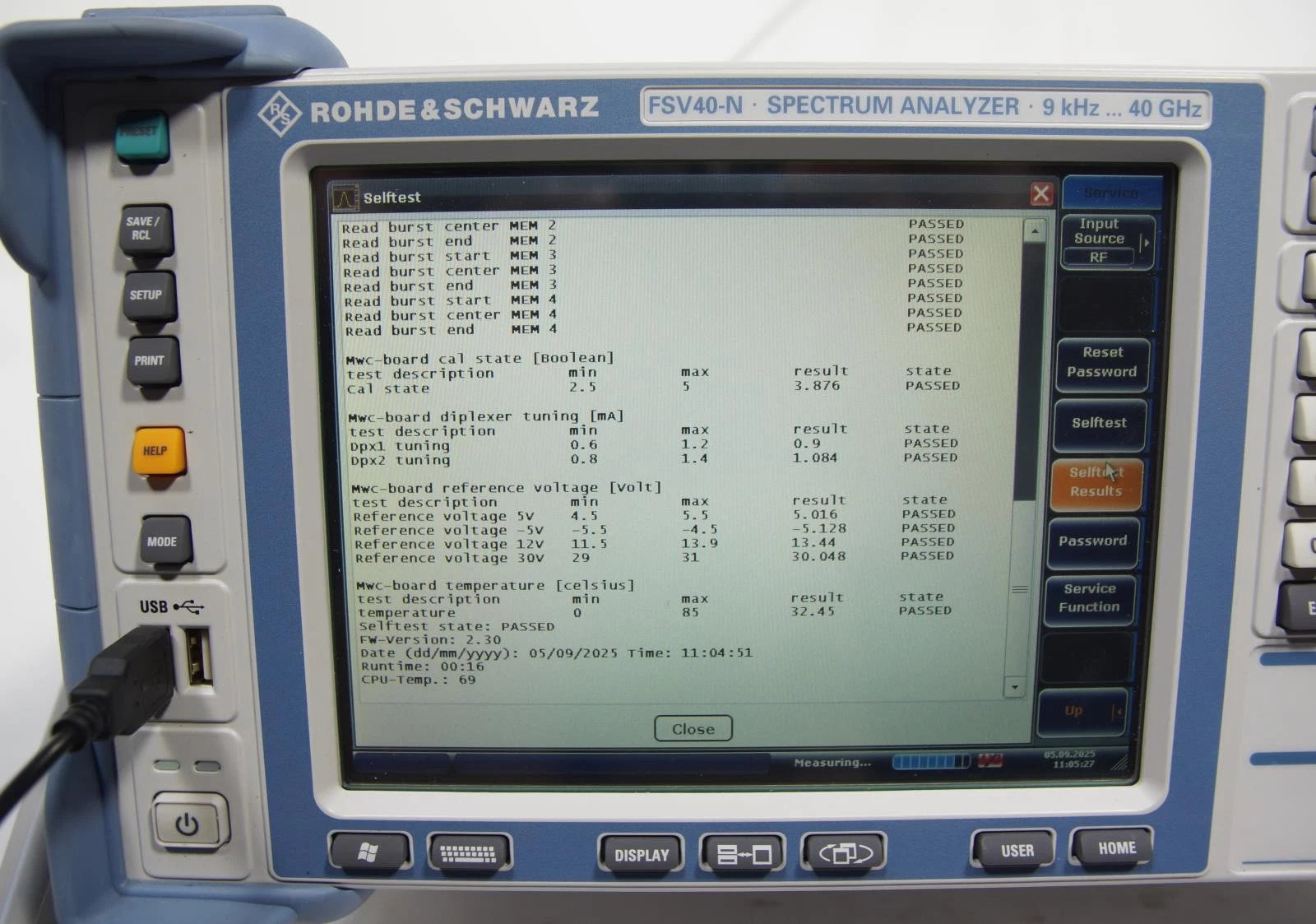 Rohde & Schwarz FSV40-N 9 kHz to 40 GHz Spectrum Analyzer OPT B4