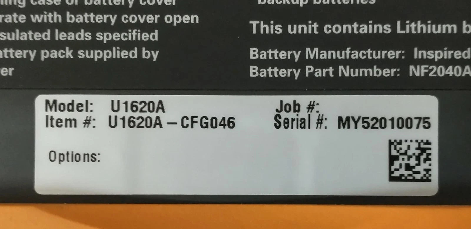 Agilent / Keysight U1620A Handheld Digital Oscilloscope 200 MHz-2GSa/s