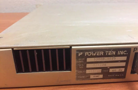 Power Ten 3300D-4025 DC Power Supply 115V 60Hz