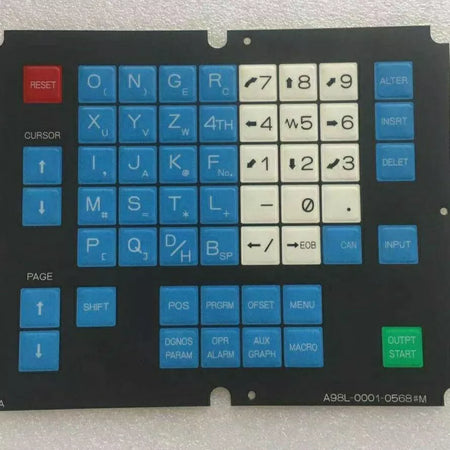 One New Fanuc A98L-0001-0568#M Membrane Keysheet Keypad