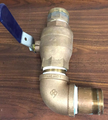 NIBCO 2 Female NPT Threaded Bronze Ball Valve, 600 CWP, 150 SWP with Fittings