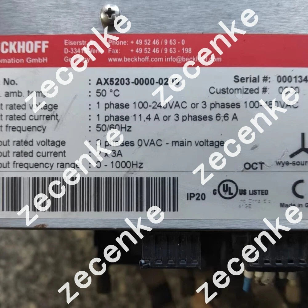 Used Beckhoff AX5203-0000-0200 Digital Compact Server Driver