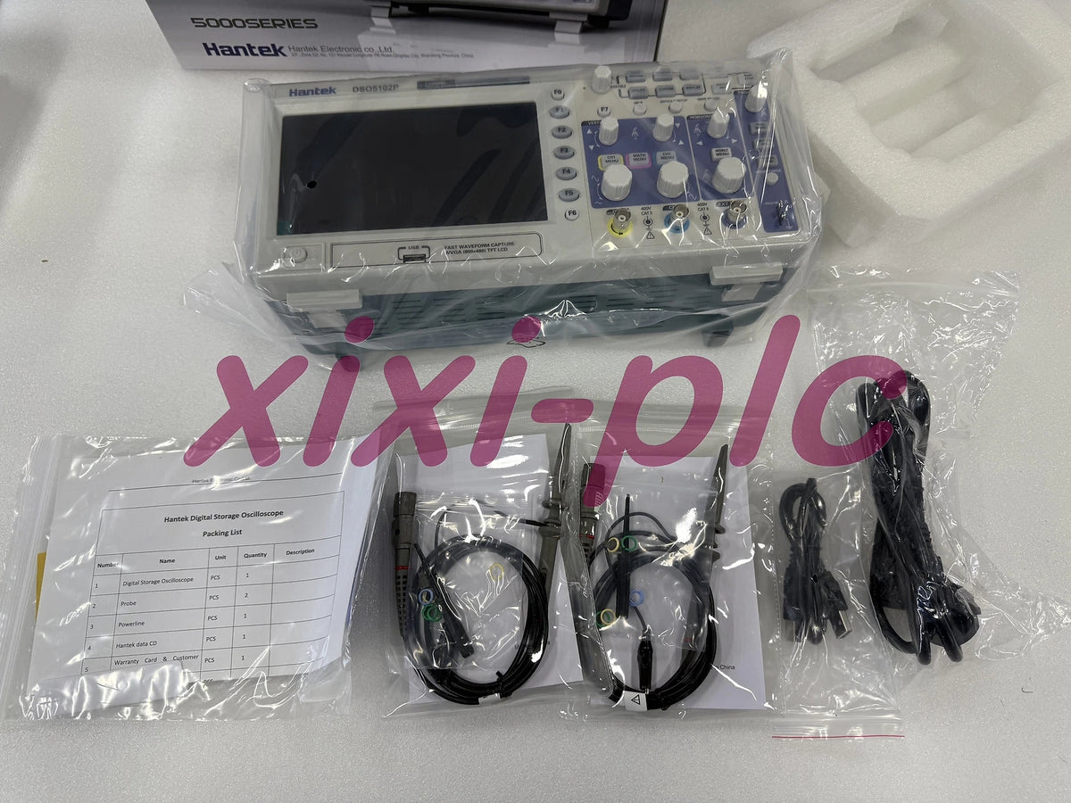 Hantek DSO5102P USB 1Gsa/s 100MHz Digital Oscilloscope 7'' TFT Display 2CH