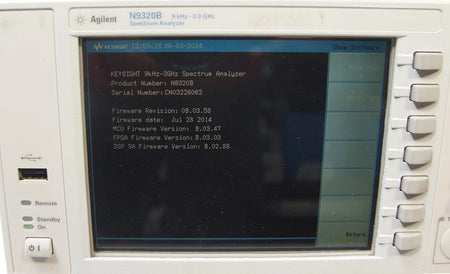 Agilent Keysight N9320B 9 kHz - 3 GHz RF Spectrum Analyzer