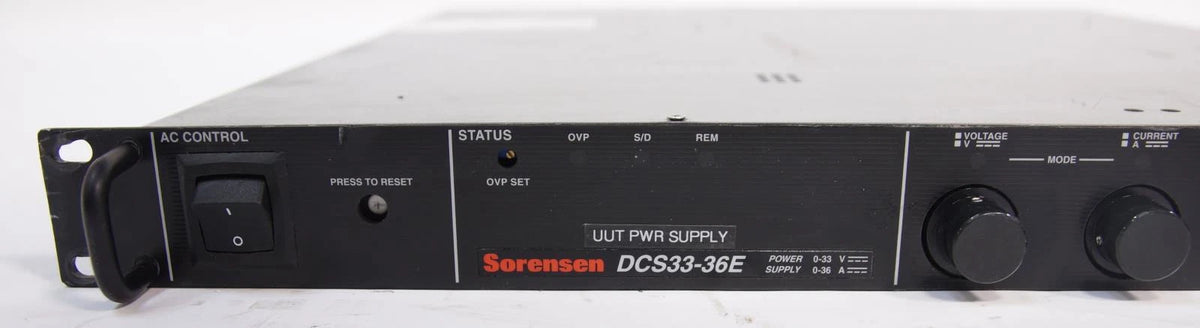 SORENSEN DCS33-36EM1 POWER SUPPLY 0-33V 0-36A