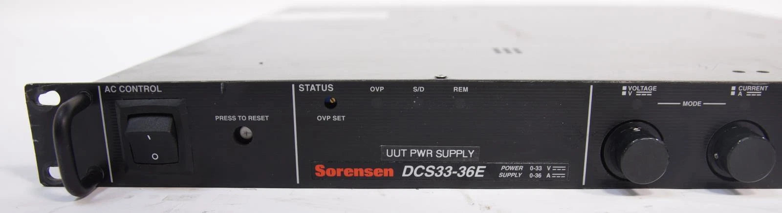 SORENSEN DCS33-36EM1 POWER SUPPLY 0-33V 0-36A