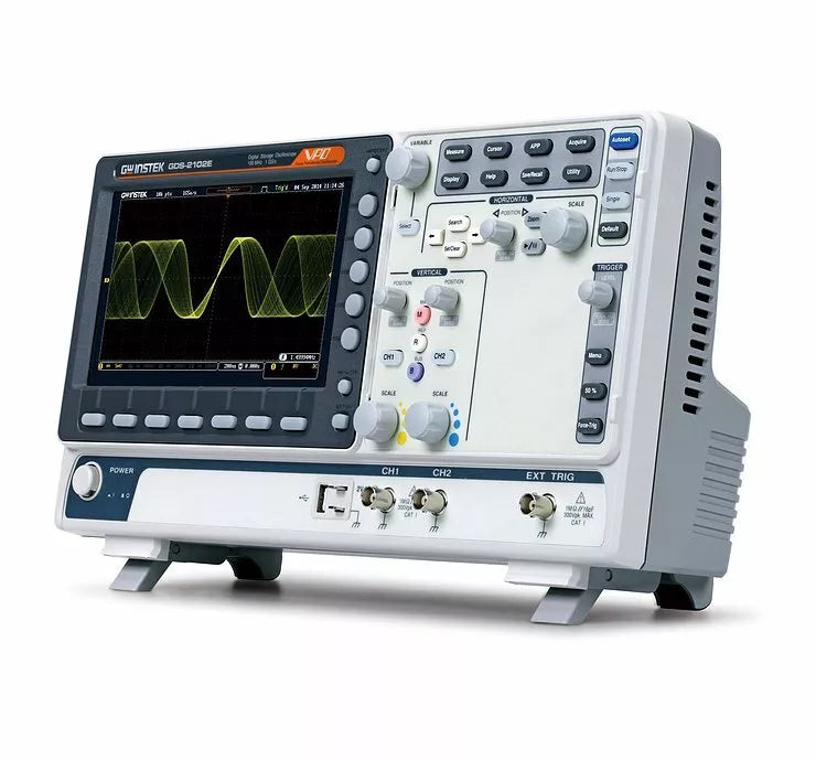 GW Instek GDS-2102E Digital Storage Oscilloscope 100MHz 2 Channel 1GS/s DSO VPO - XG eqpt