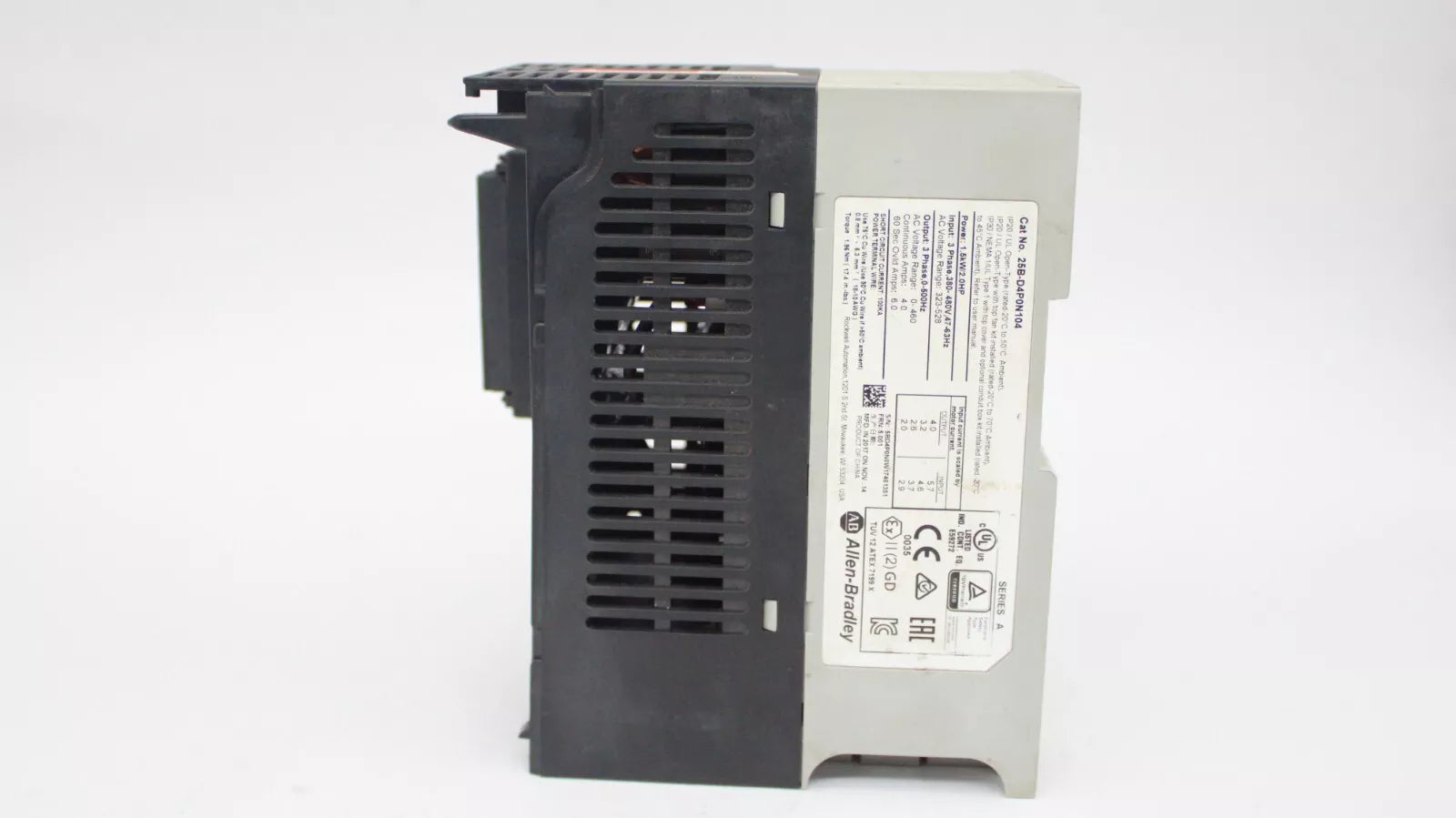Allen-Bradley 25B-D4P0N104 PowerFlex 525 AC Drive 1.5kW 2HP 480V VFD Compact
