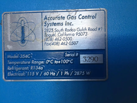 Accurate Gas Control Systems 354C Chiller Circulator