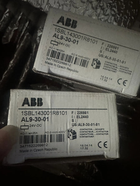 AL9-30-01 24VDC 25A/9A-AC1/3 2.2KV 1SBL143001R8101