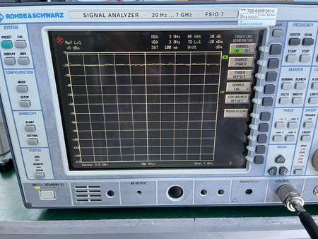 Rohde &amp; Schwarz FSIQ7 Signal Analyzer 20Hz-7GHz w/TG,FSE-B11, K10, K20, B70, K72