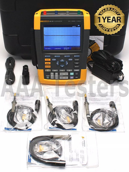 Fluke 190-104 ScopeMeter 1.25GS/s 4 Chan 100MHz Oscilloscope 190 104 - XG eqpt
