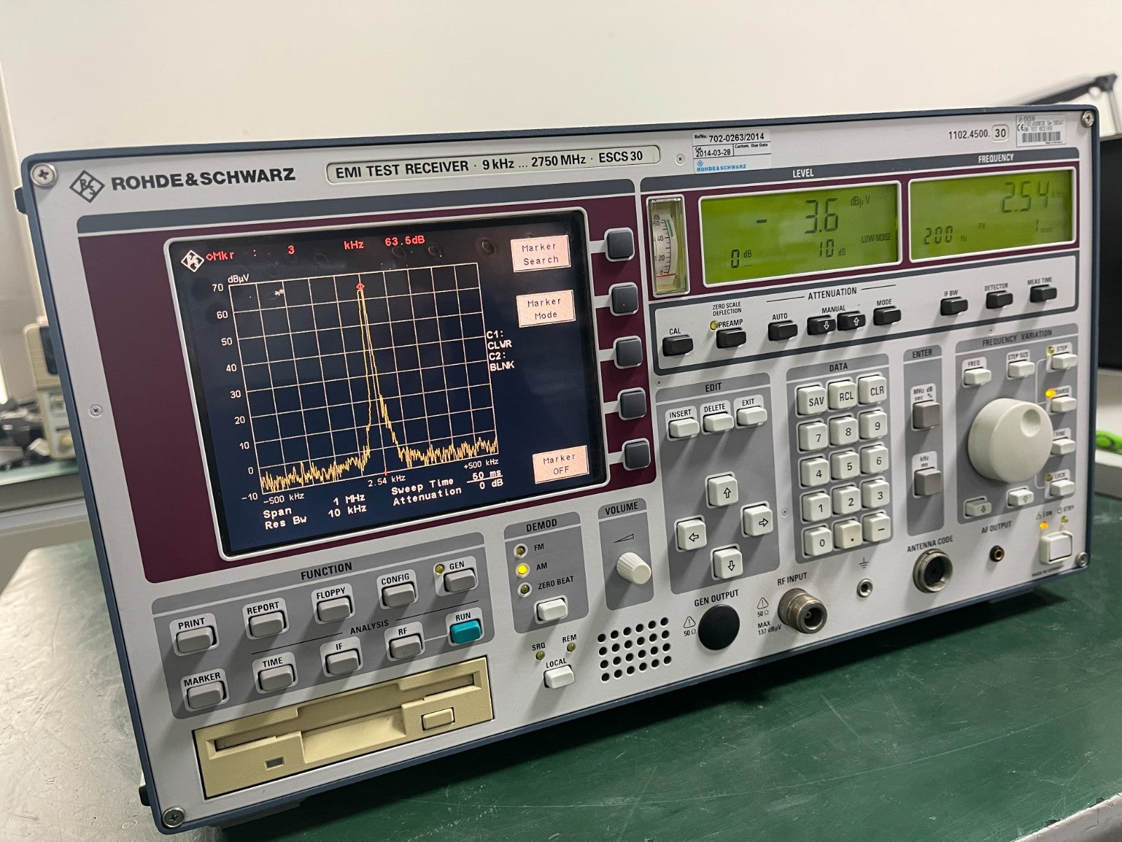 Rohde & Schwarz ESCS30 EMI Test Receiver 9 kHz - 2750 MHz _0341 - XG eqpt