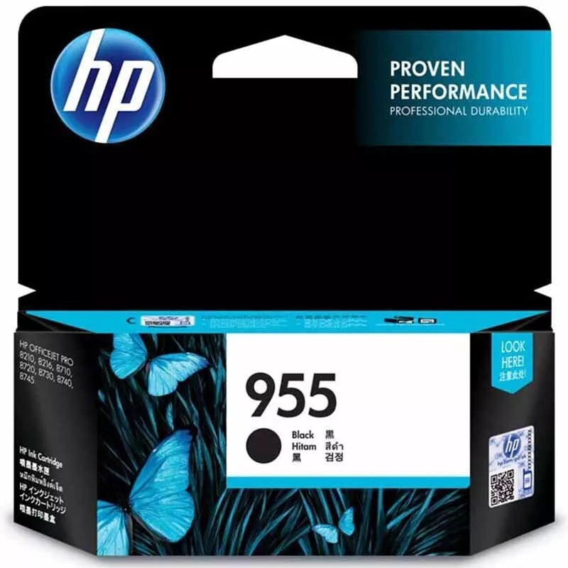 HP 955 Black Ink Cartridge L0S60AA High Yield Genuine & Reliable Print