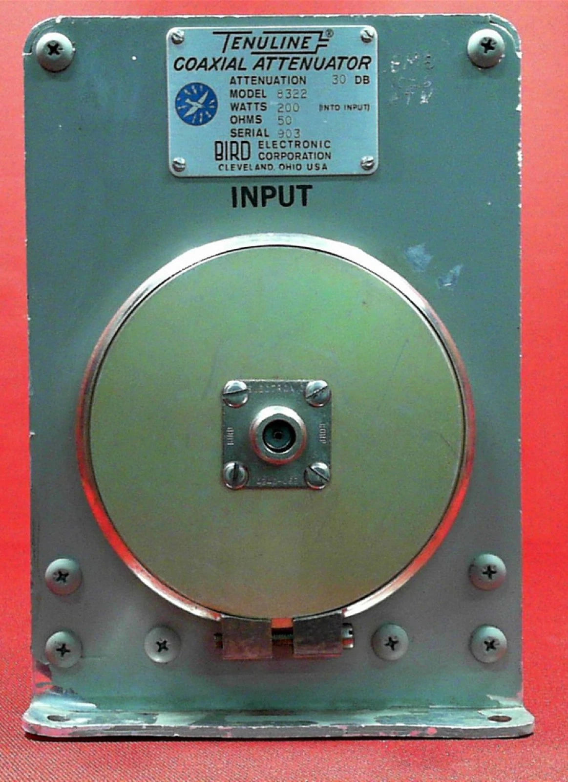Bird 8322 Tenuline Coaxial Attenuator 30 dB 200 Watts 50 Ohms