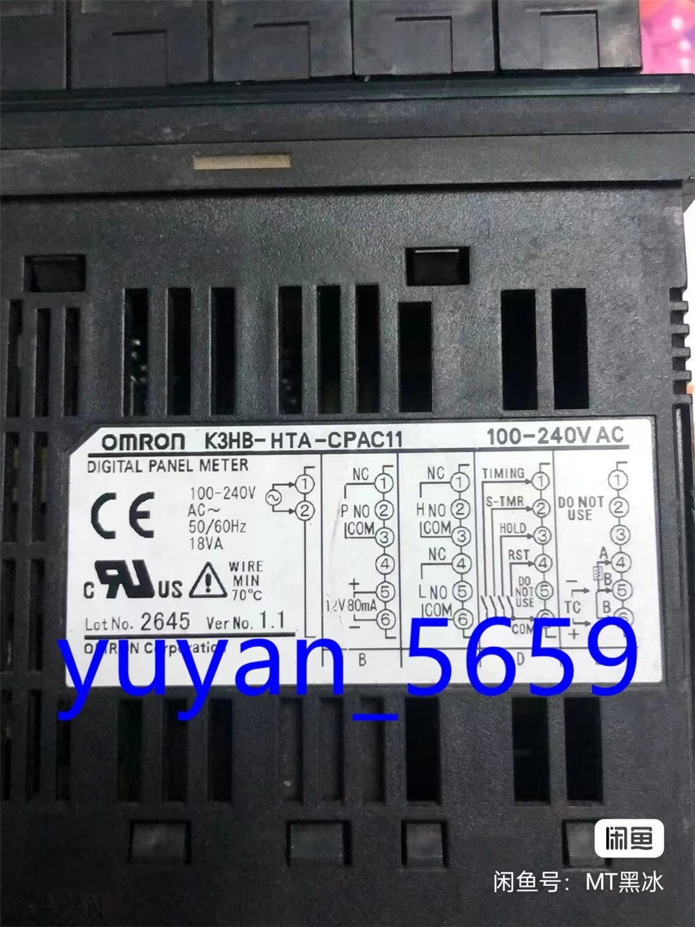 Omron K3HB-HTA-CPAC11 100-240VAC Digital Temperature Controller