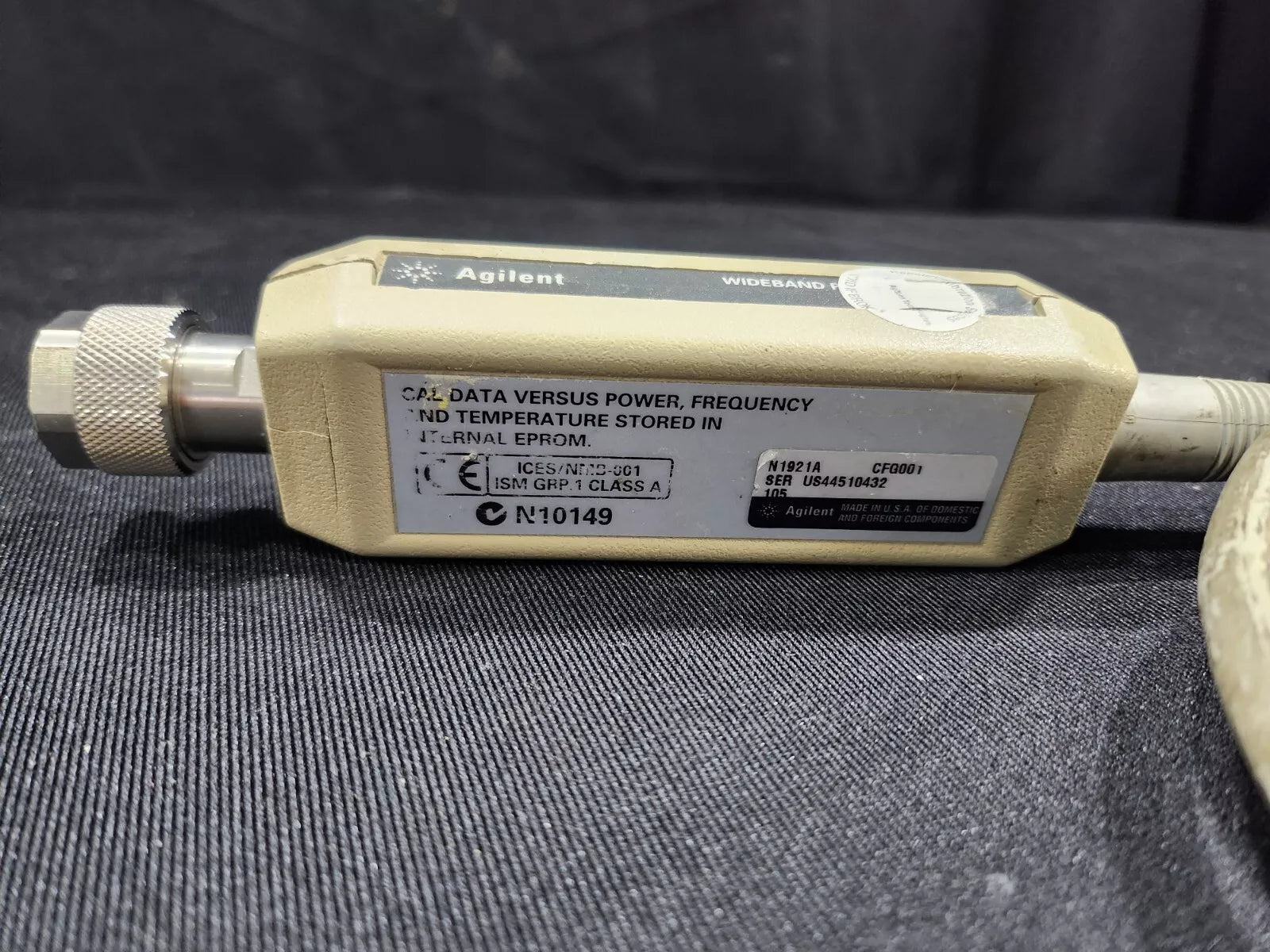 Agilent N1921A P-Series Wideband Power Sensor 50 MHz to 18 GHz - AS-IS (0432)