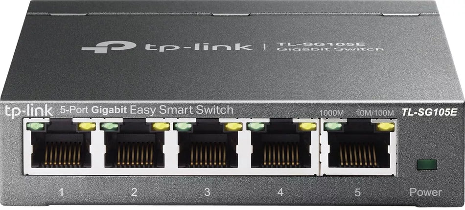 TP-Link 5-Port Gigabit Switch TL-SG105E with Smart QoS, VLAN, IGMP, Metal Plug & Play