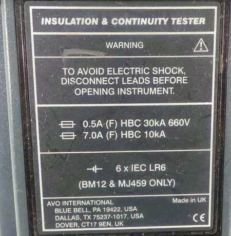 AVO Megger MJ159 Insulation Tester - High-Quality Portable Tool