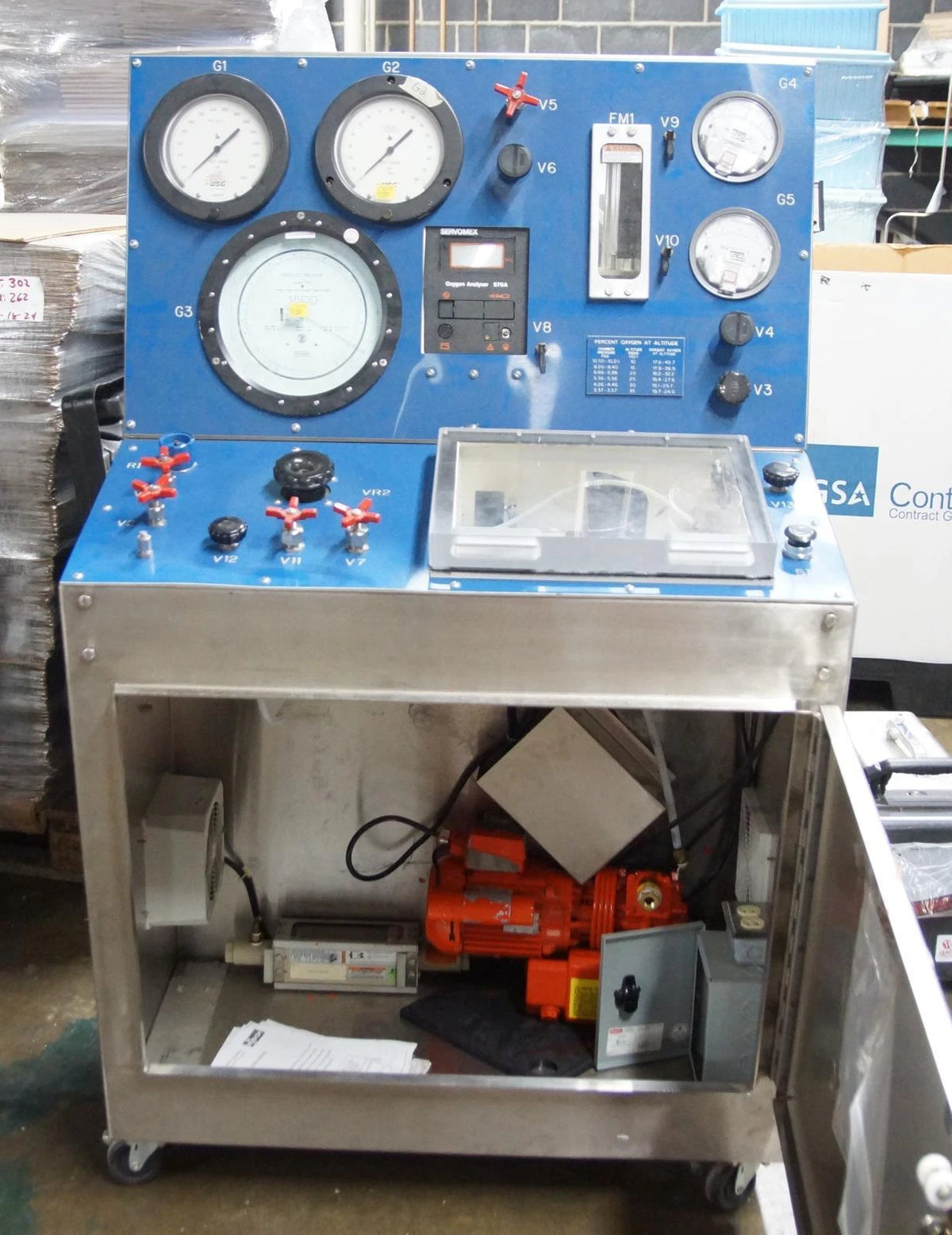 Para-Flite Oxcon / Phaos Aircraft Oxygen Overhaul And Calibration Console 607000