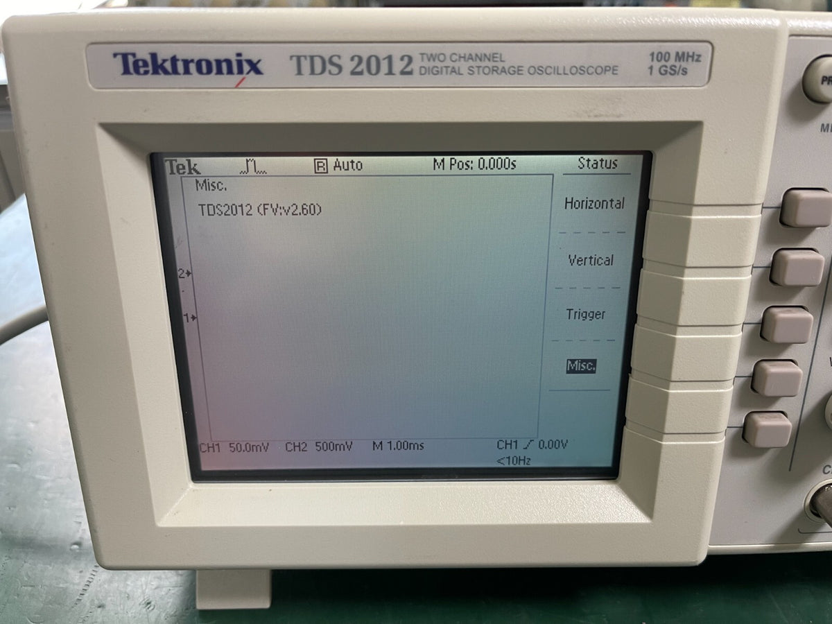 Tektronix TDS2012 Two channel Digital Storage Oscilloscope 100MHz , 1GS/S _50305