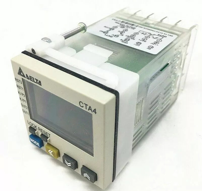 New Delta CTA4100A Timer Counter Tachometer 100~240VAC 6-LCD Display Transistor