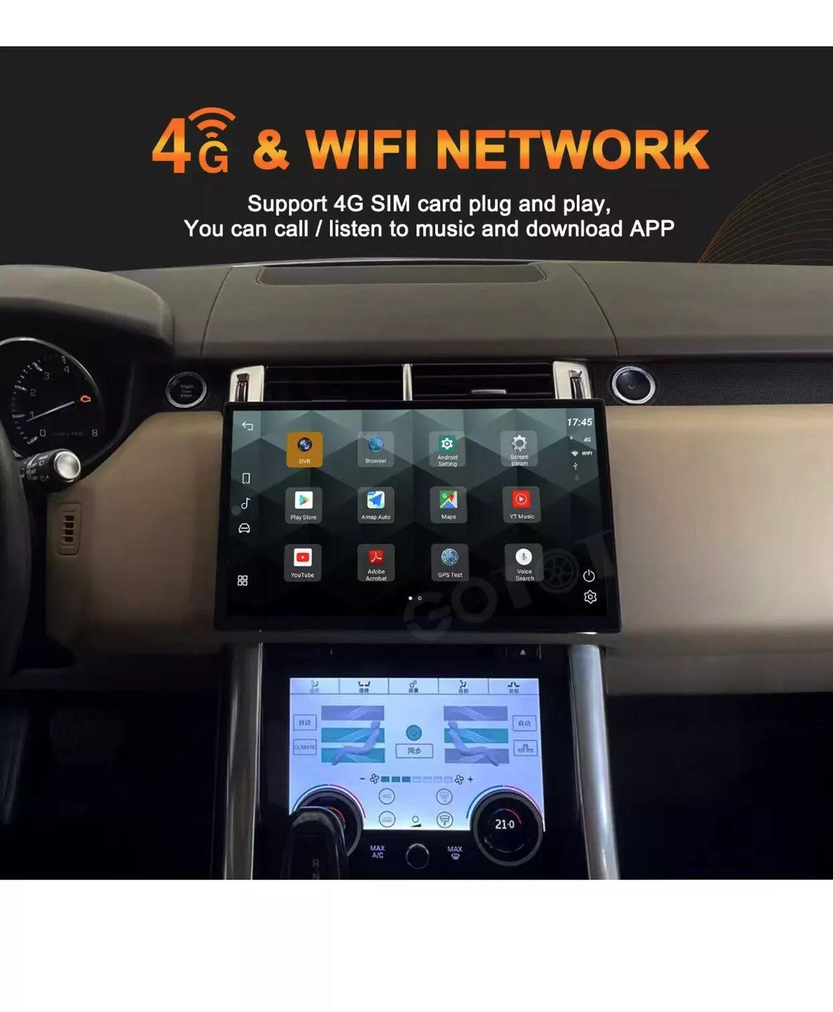 Android Car Radio 2Din Stereo for Land Rover Range Rover Sport L494 2014-2017
