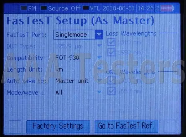 EXFO Lot of 2 MaxTester II FOT-932X SM 1310/1550 Fiber Loss Testers FOT-930 - XG eqpt