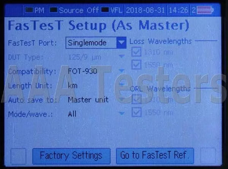 EXFO Lot of 2 MaxTester II FOT-932X SM 1310/1550 Fiber Loss Testers FOT-930 - XG eqpt