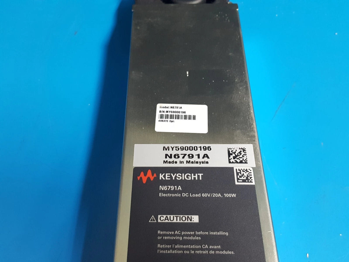 Keysight N6791A Electronic DC Load 60V/20A 100W Untested (0196)