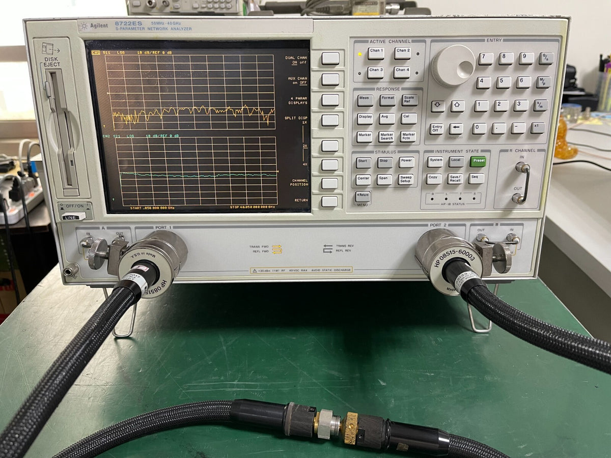 Agilent Keysight 8722ES 50MHz-40GHz Network Analyzer w/Opt.1D5/010/<wbr/>012/089_06113