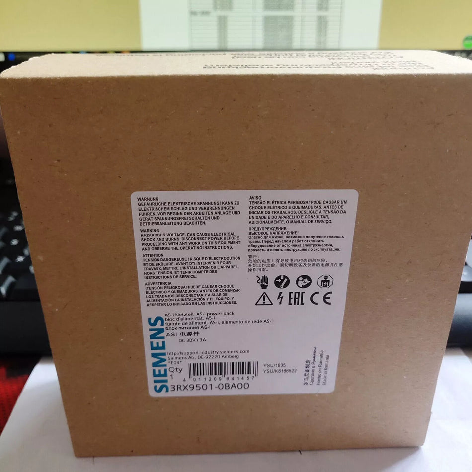 New Siemens 3RX9501-0BA00 3RX9 501-0BA00 AS-I Power Supply Unit 120/230V AC\