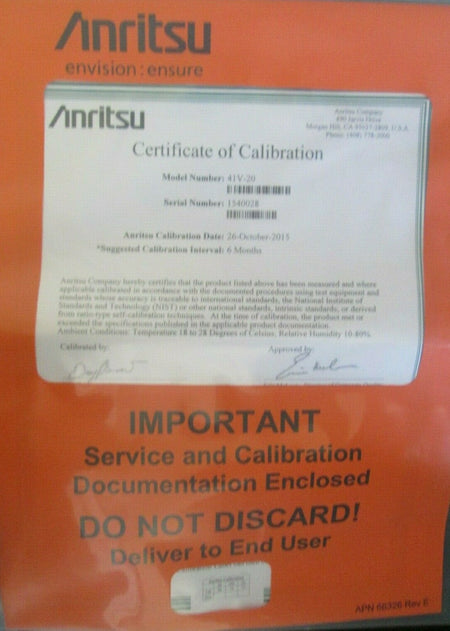 Fixed Attenuator 41V-20 by Anritsu