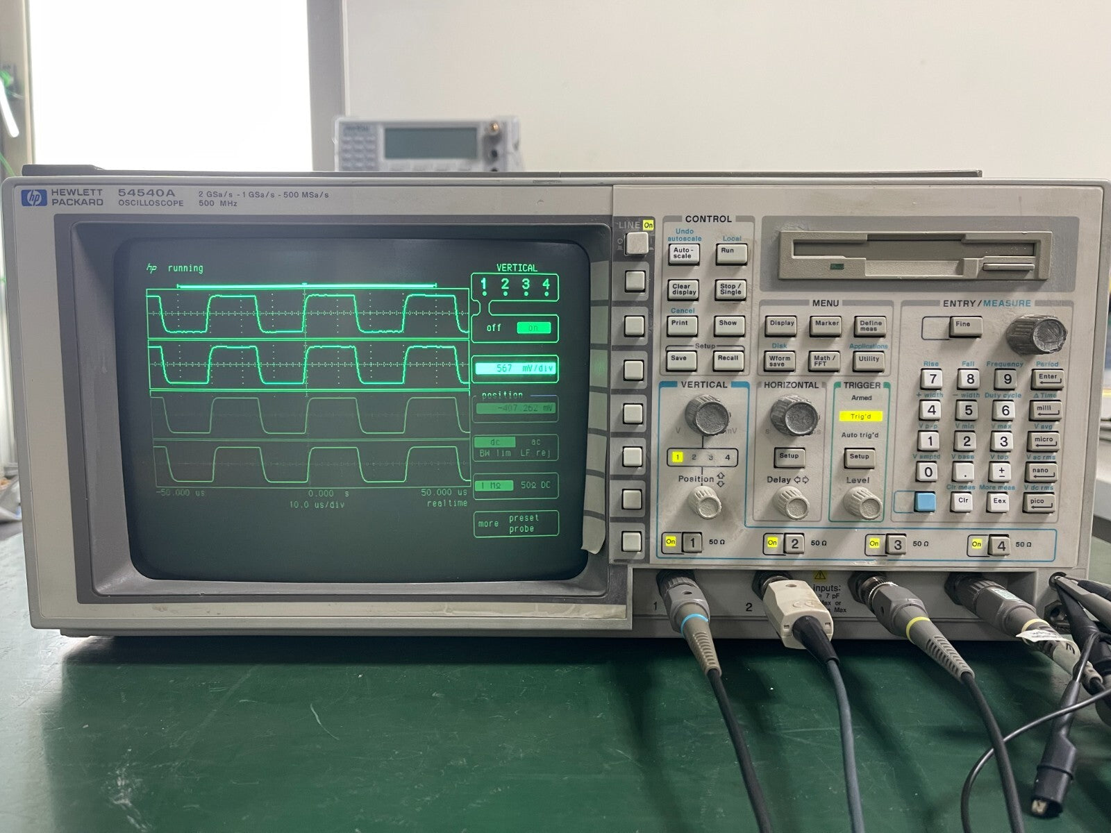 HP Agilent 54540A 500MHz Oscilloscope 2Gs/s - 1Gs/s - 500Ms/s - XG eqpt