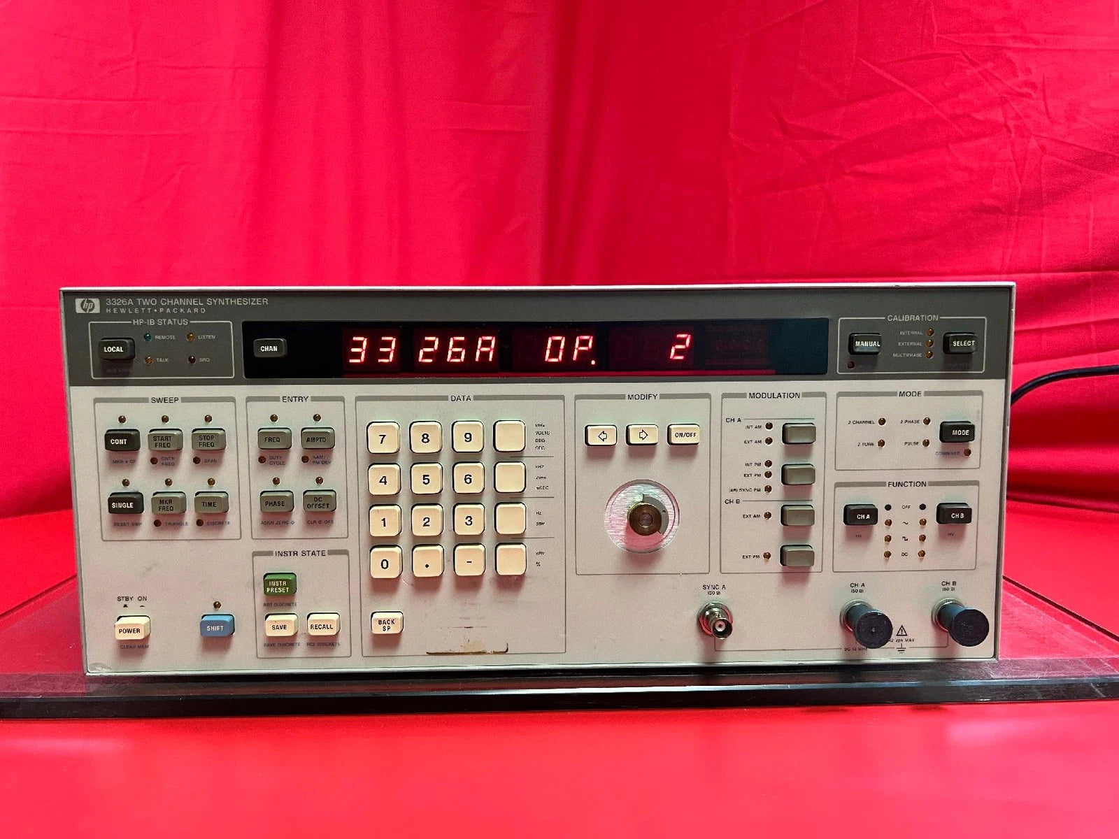 Agilent/Keysight 3326A Opt. 002 2-Channel Synthesizer 2942A02750