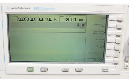 Agilent E8257D PSG 250kHz -20GHz Analog Signal Generator 1E1 520 UNT UNW